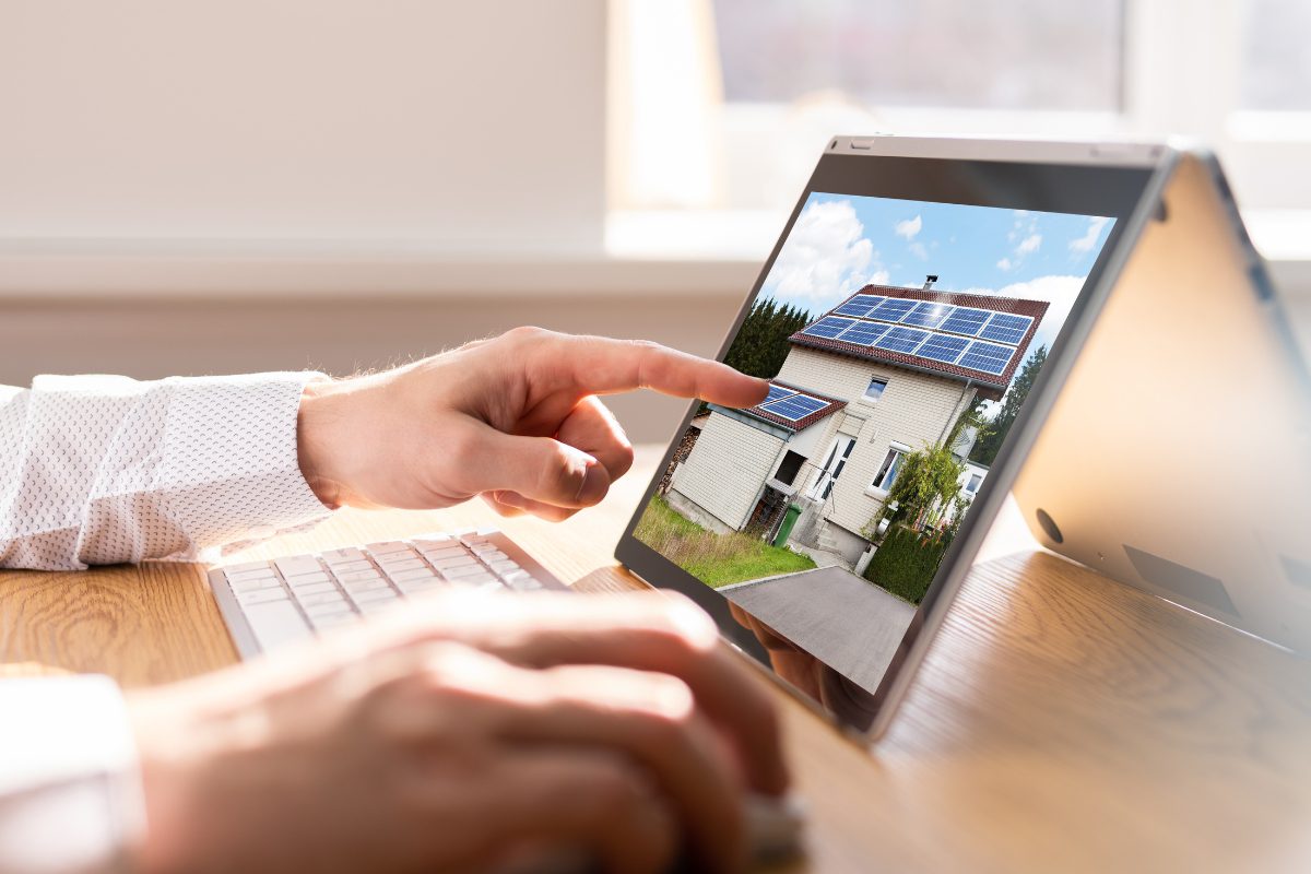buyer reviewing home listings on tablet in Southwest Florida